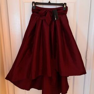 NWT Fashion Nova Wine High-Low Skirt